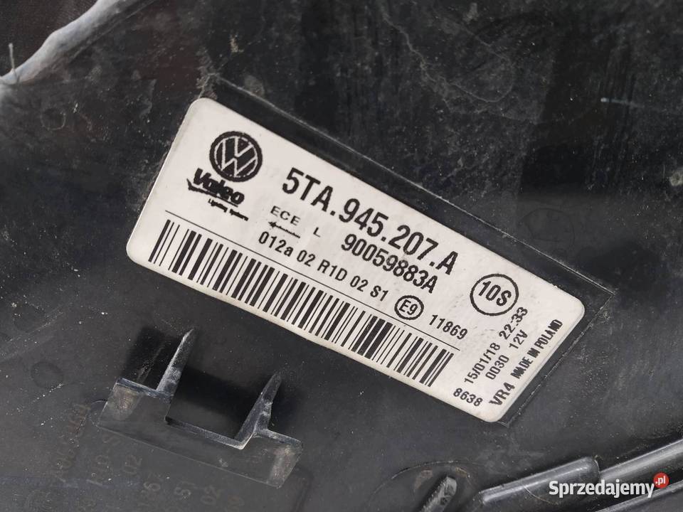 LAMPA TYŁ LEWA EUROPA LED 5TA945207A VW sprzedam