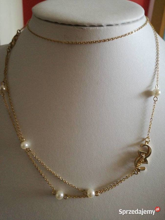 Naszyjnik złoty z perełkami