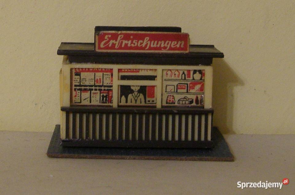 Domek na makietę 34 kolejka kiosk skala H0 Łódź