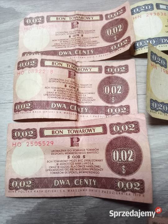 Bony towarowe Pekao z okresu PRLu Świdnica