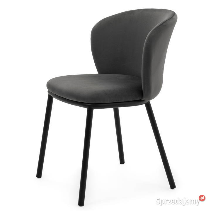Szare Krzesło Tapicerowane Bari Wysyłka 24H 54cm Tarchały Małe