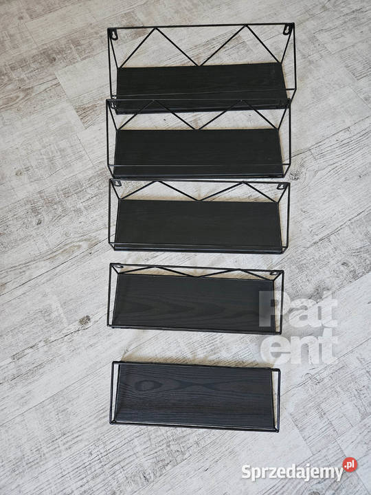 Zestaw półki ścienne 5 sztuk dekoracja ozdoba Śrem sprzedam