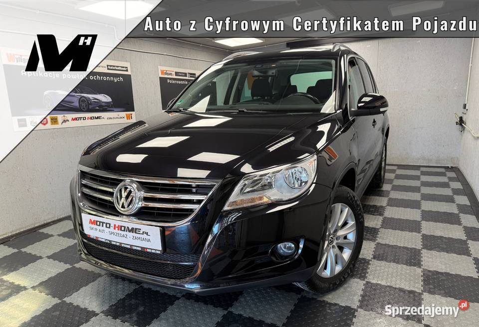 VW Tiguan Benzyna 14TSI czarny pełna dokumen ASR (kontrola trakcji) Poznań