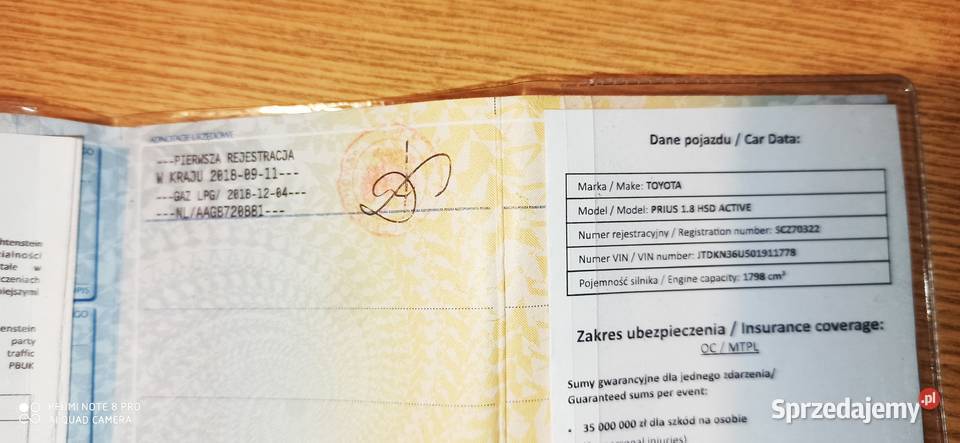 Toyota Prius LPG Konary