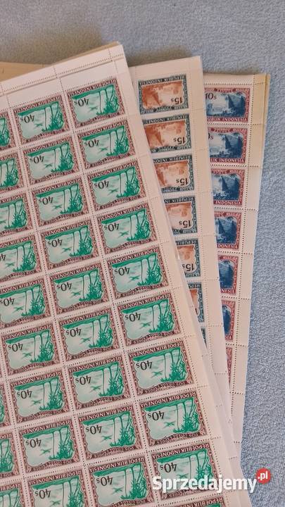 Arkusze znaczków Indonesia 19481949 Vienna Pyrzyce