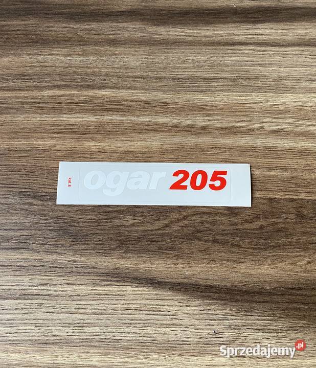 NOWA POLSKA naklejka czerwona OGAR 205 romet