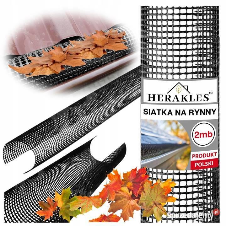 Siatka ochronna na rynny przeciw liściom 2m Cieśle