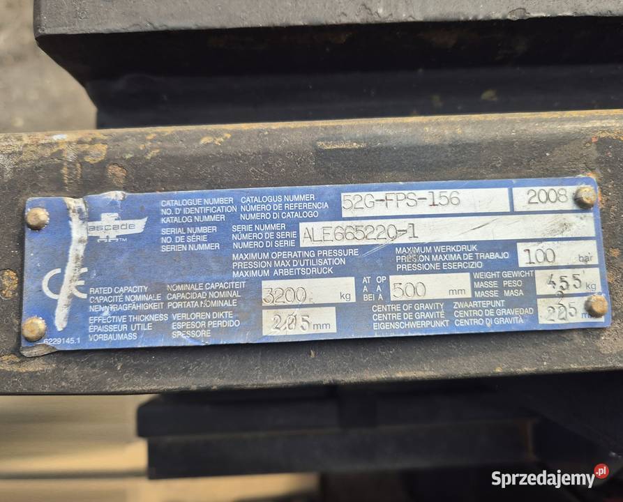 Pozycjoner wideł z funkcją ścisku 3500 3A ścisk śląskie