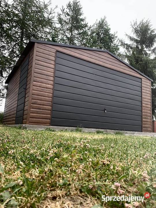 Garaż blaszany 6x6 orzech wszystkie wymiary łódzkie Wieluń