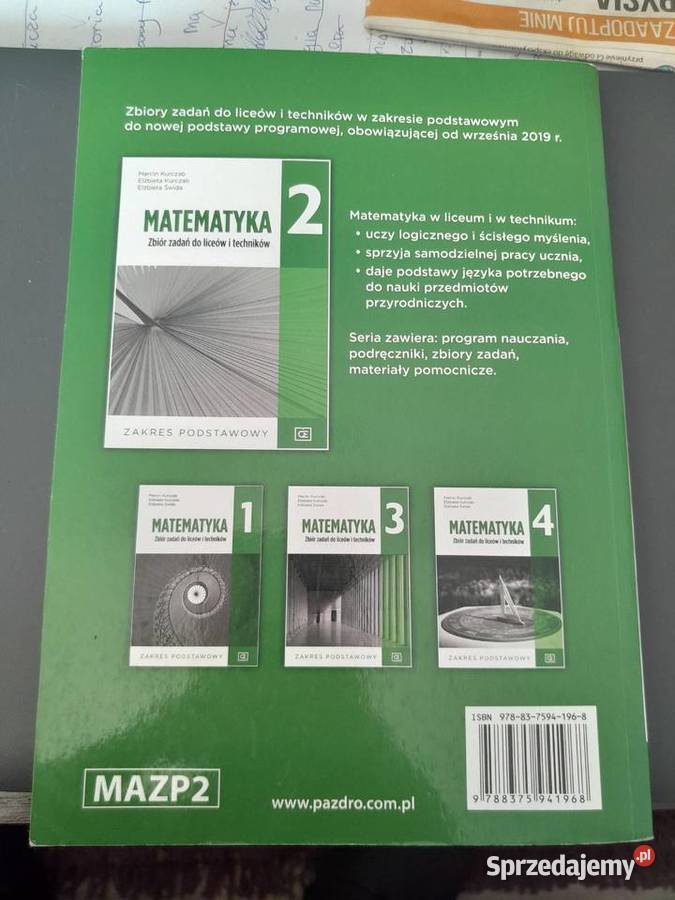 Matematyka 2 Zbiór zadań do liceów i techników Wieliczka