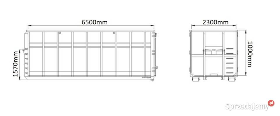Kontener hakowy KP 15 m DUŻY HAK Magazynowanie Łódź