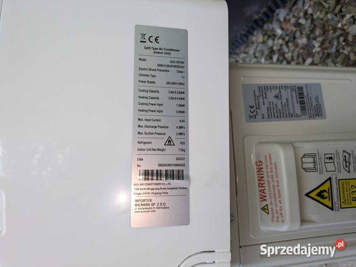 Klimatyzacja AUX12F3H 35kW Paczków sprzedam