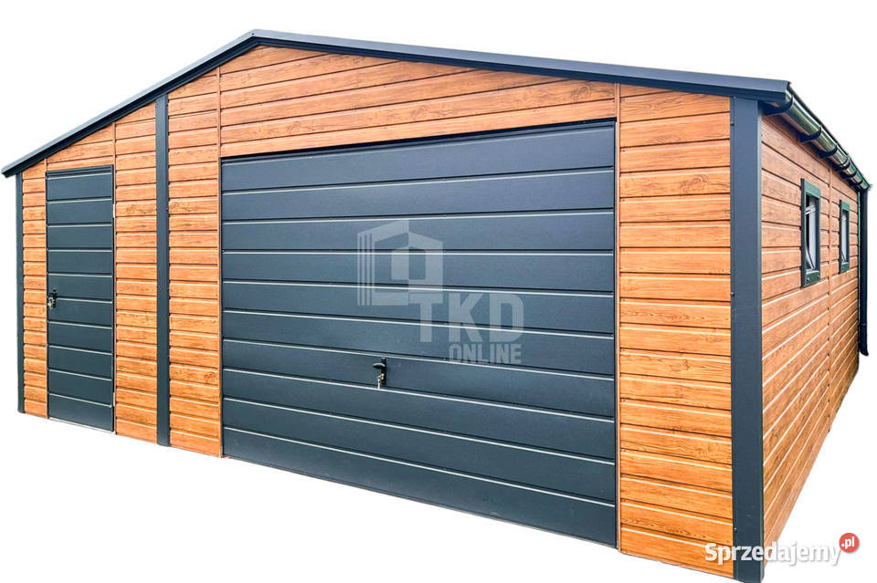 Garaż Blaszany 6x6m Brama uchylna Drzwi 3x okno 36m2 Piła sprzedam