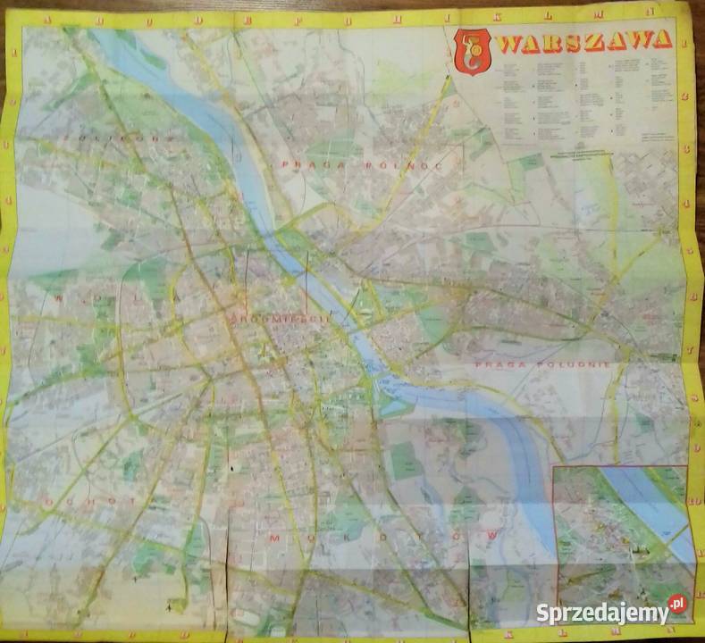 Dekoracyjna mapa Warszawy Pozostałe Warszawa