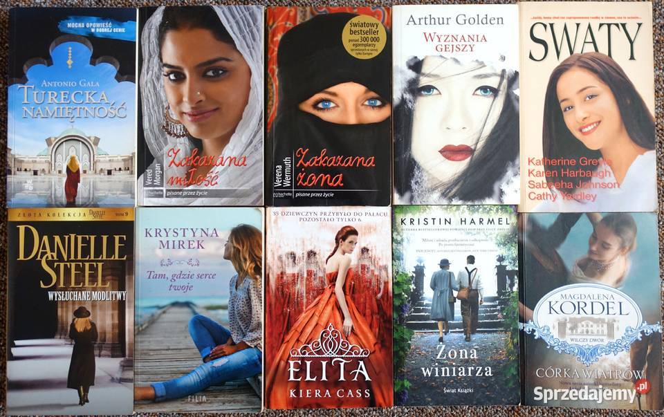 Romanse Literatura erotyczna Zestaw 10 książek Kętrzyn