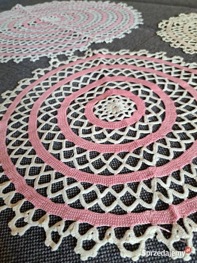 serwetki szydełkowe zestaw 5 Łódź