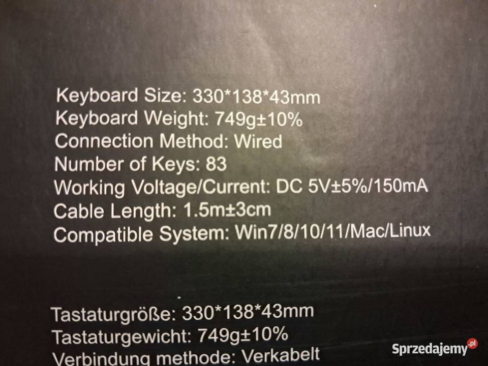 MageGee SKY81 Klawiatura nowa mechaniczna Komputery i Akcesoria Sandomierz