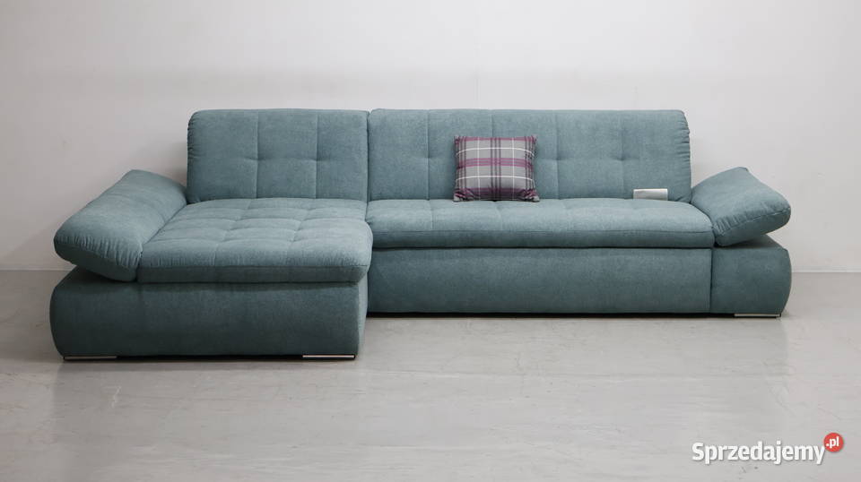 TJX Narożnik z funkcją spania morski kolor Poznań