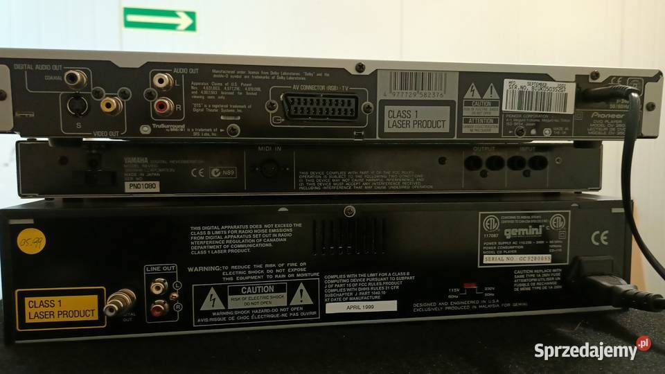 Zestaw sprzętu audio Yamaha Pionieer Gemini CD Pozostałe Przysieka
