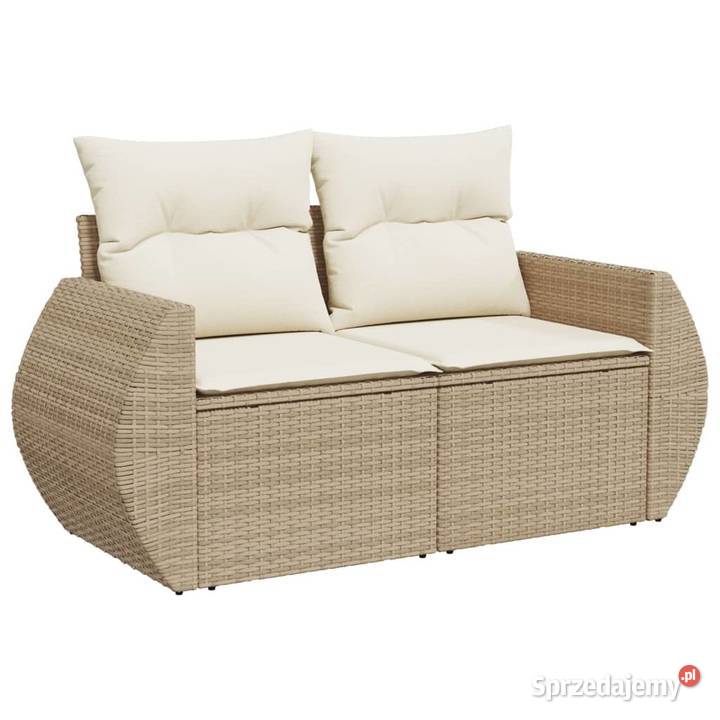 Sofa ogrodowa z poduszkami 2osobowa beż Warszawa