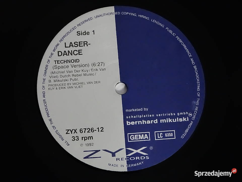 Laser Dance Technoid Space Version Vinyl 12 ZYX Biłgoraj