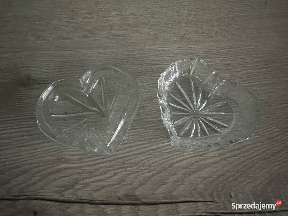 Puzderko serce kryształowe z lat PRLu Łódź sprzedam