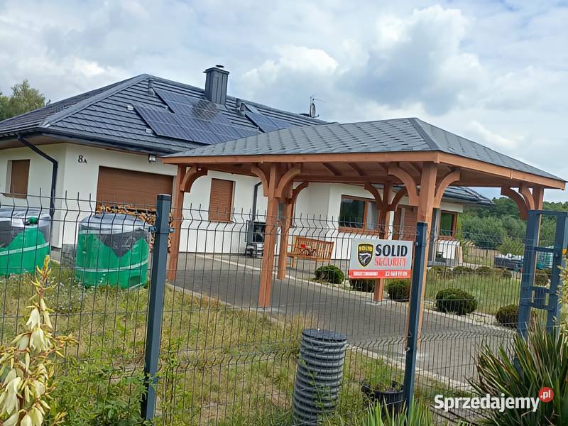 Wiata garażowa 2 drewniana 3x6m dach 4spadowy