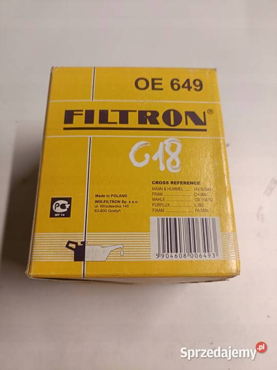 FILTR OLEJU BMW E36 E46 E39 E60 E38 E65 E83 E53 sprzedam