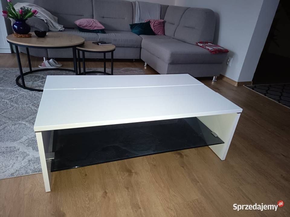 Elegancka biała ława kawowa 40cm Konstantynów