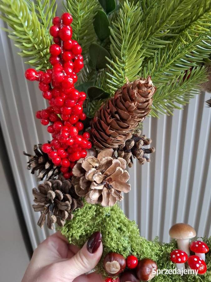 Wianek stroik jesień święta mech muchomorki pomorskie sprzedam