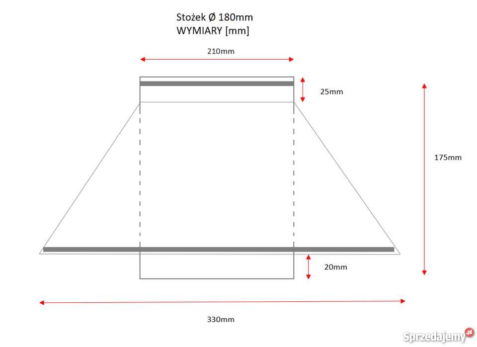 Stożek dyfuzor ustnik zakończenie komina 180mm