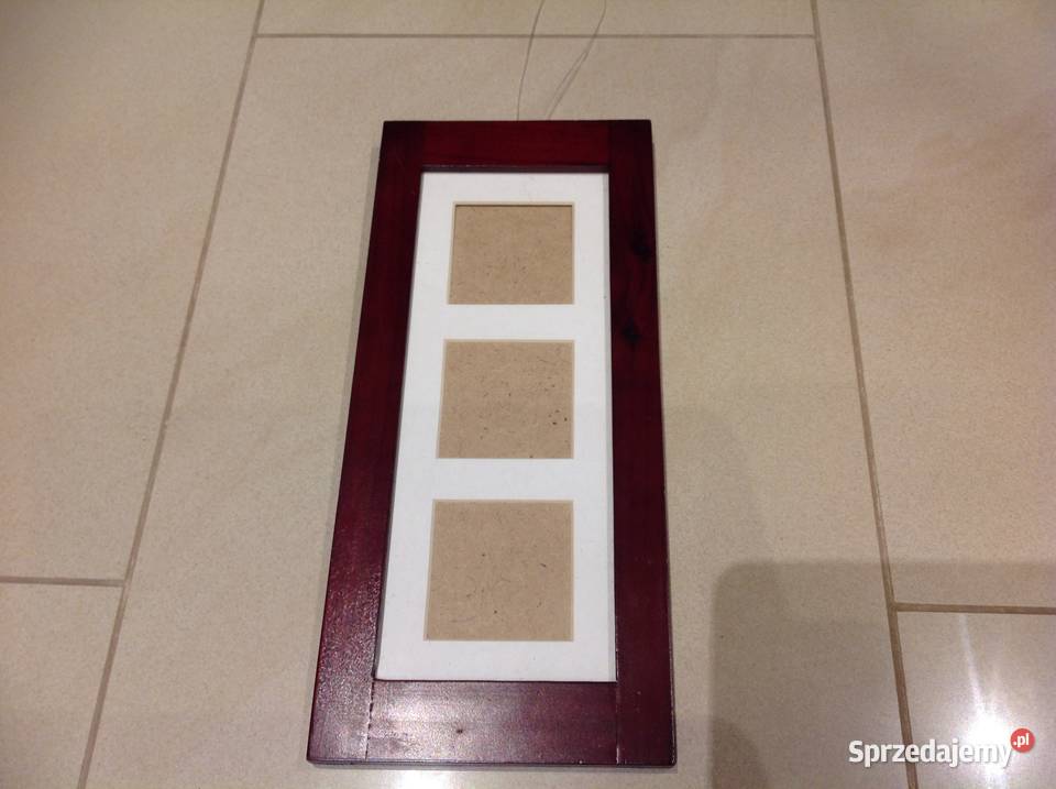 Ramka Drewniana Na Zdjęcia Bordowa Nowa Sól