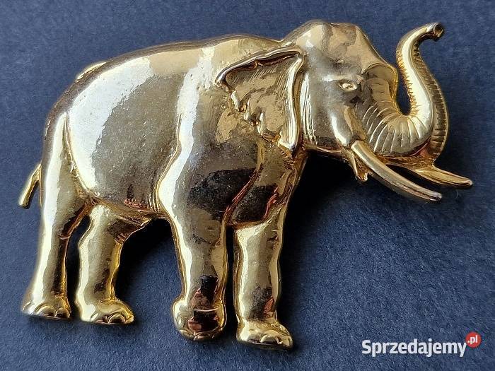 BROSZA WIKTORIAŃSKA KOLONIALNY ZŁOTY SŁOŃ Częstochowa