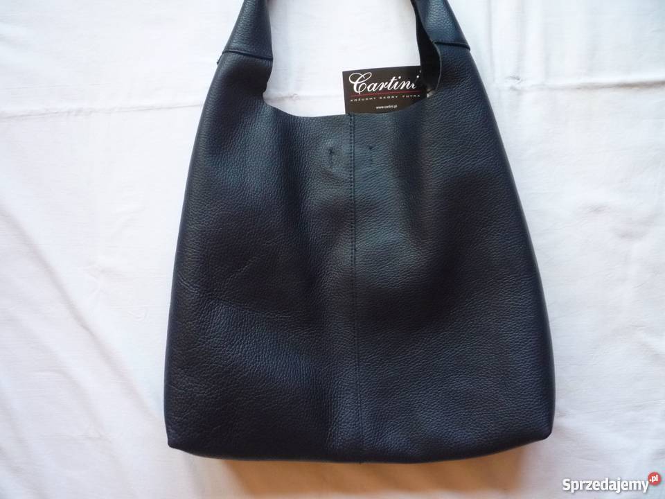 NOWA Granatowa Torebka Skórzana Laura Biaggi Szczecin