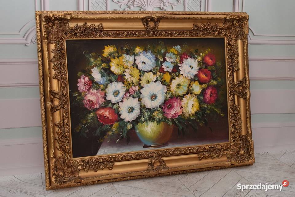 Kwiaty Róże na Stole Obraz na Materiale 116x88 małopolskie Kraków