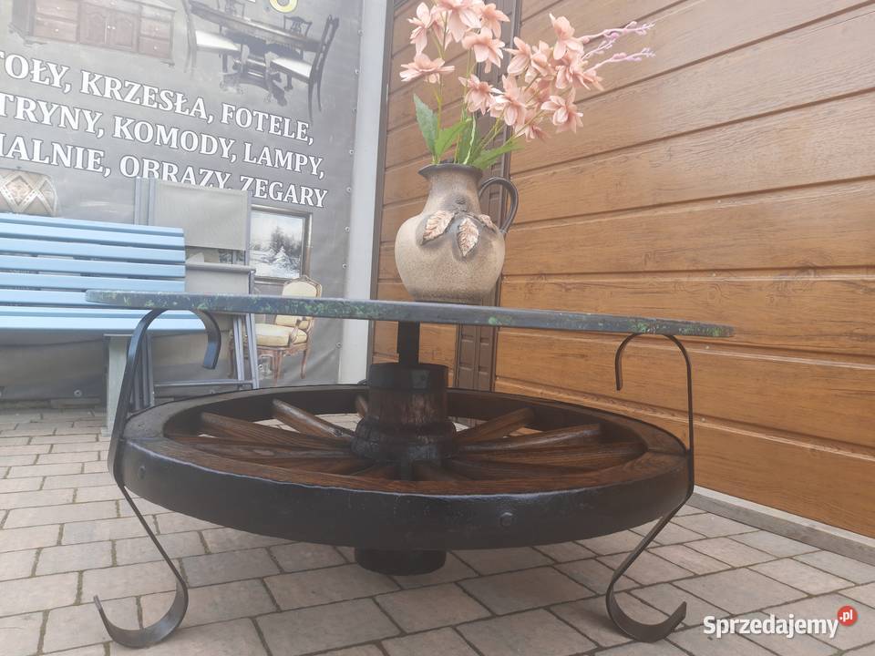 stolik kawowy ława z koła wozu Mielnica Duża