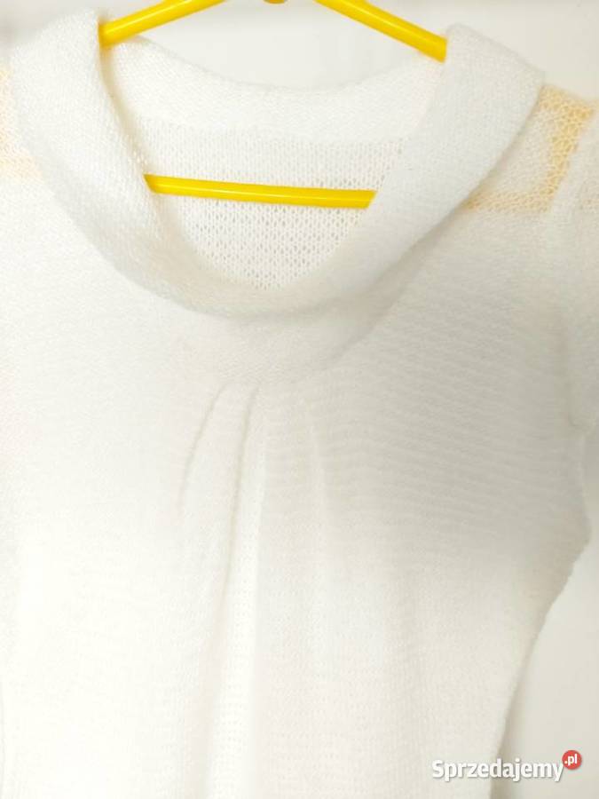 Bezrękawnik bluzka biała rozmiar M z dzianinki lubelskie Lublin