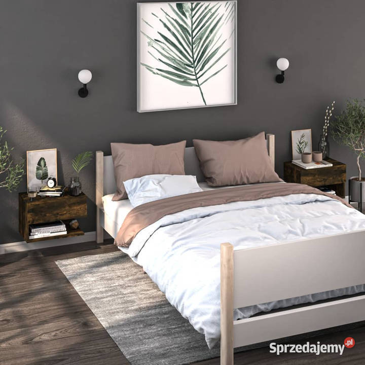 Wiszące szafki nocne 2 opalany dąb WM816947 Nocne mazowieckie Warszawa