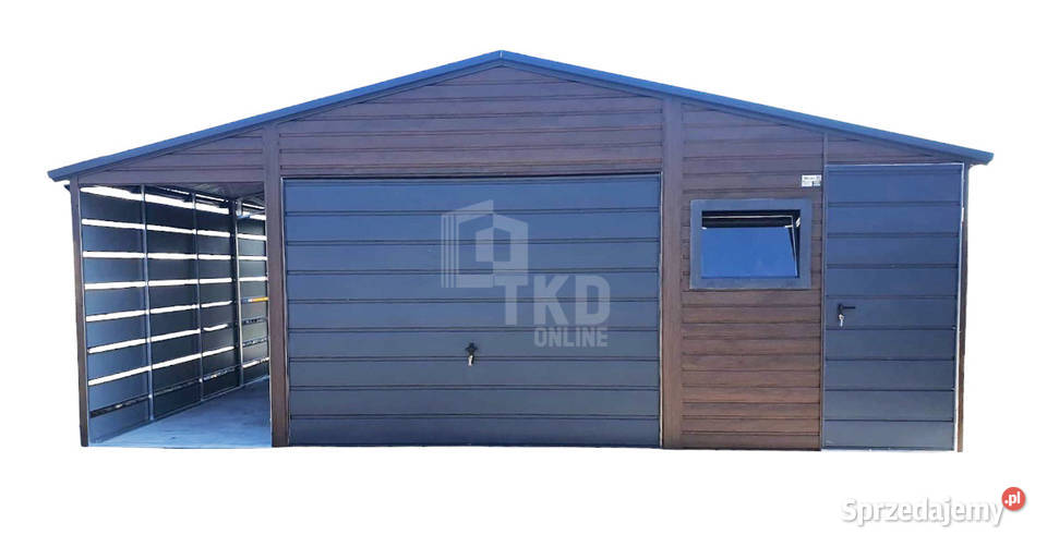 Garaż Blaszany 5x6 wiata 15x6 Brama okno drzwi Nowogard