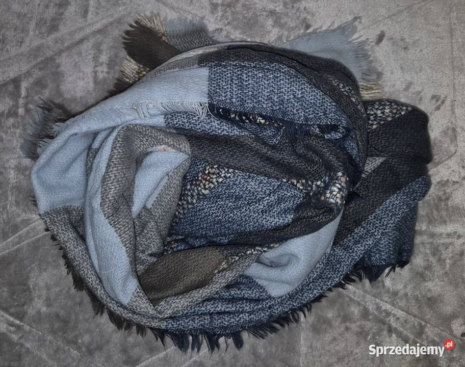 Szalik chusta damska niebieska karta Łódź sprzedam