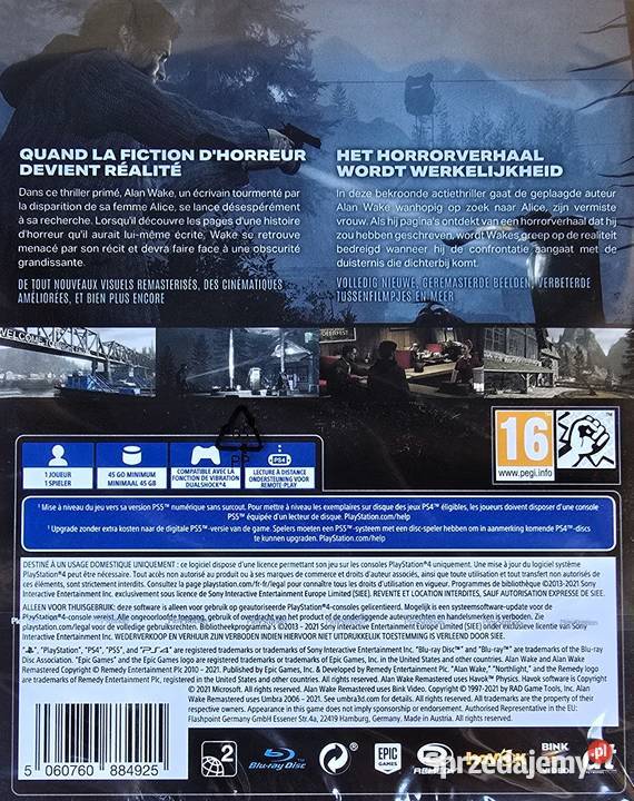 ALAN WAKE REMASTERED PLAYSTATION 4 PLAYSTATION 5 akcja Kraków