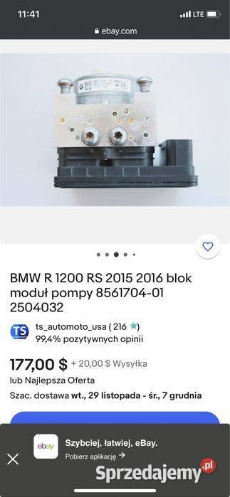 Pompa Abs Bmw R1200 856170401 wielkopolskie Poznań