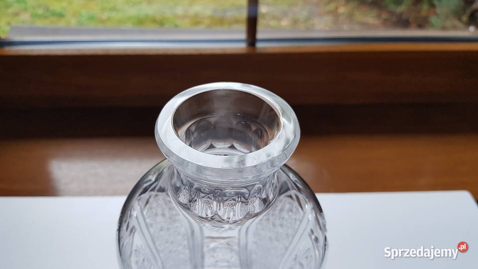Kryształowa karafka 2 kryształ PRL Dąbrowa Górnicza