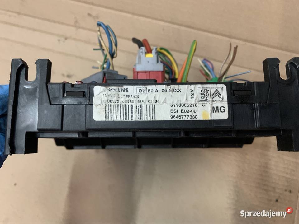 9646777380 moduł skrzynka bsi E02 peugeot 206 Komputery Szczecin