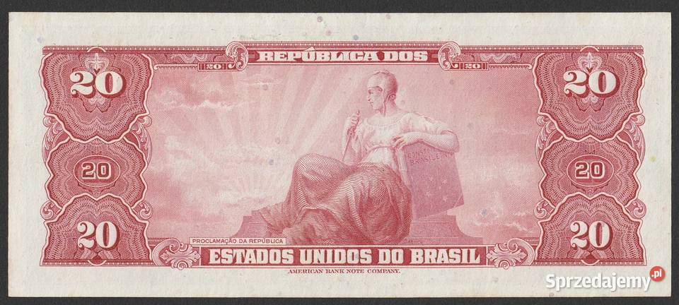 Brazylia 20 cruzeiros 1963 da Fonseca stan Numizmatyka Łódź