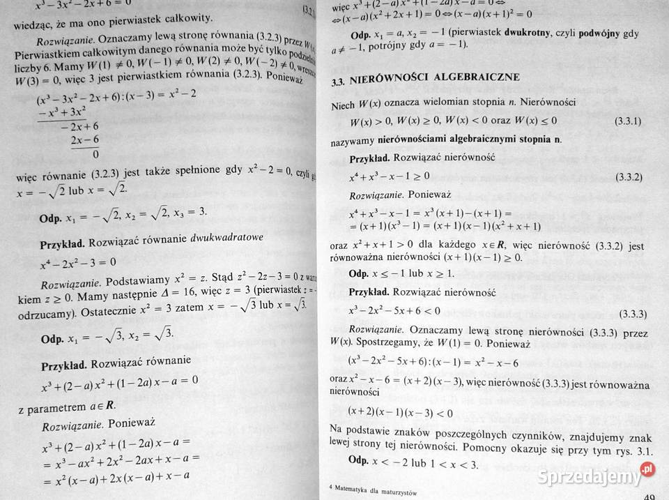 Matematyka maturzystów W Leksiński Macukow Pozostałe Chełm sprzedam