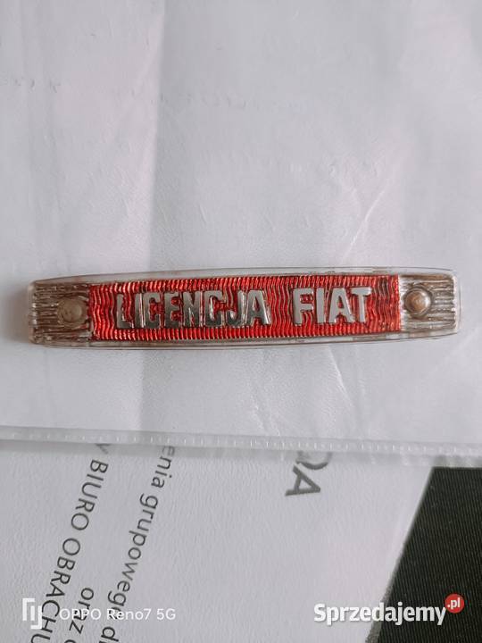 Emblemat Licencja Fiat 125p 126p Nisko sprzedam