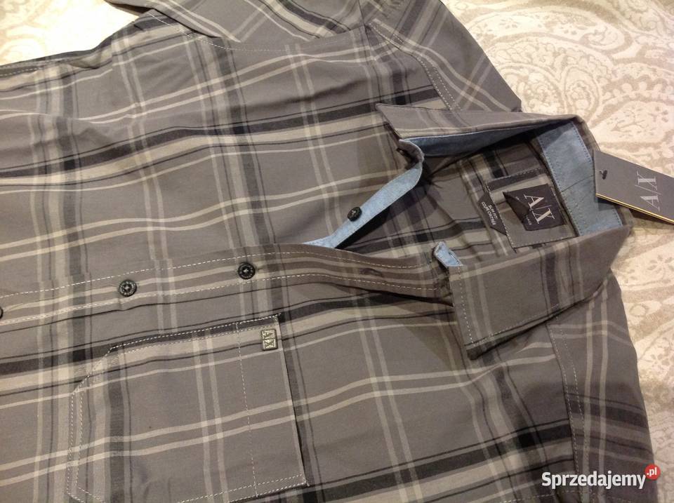 Koszula w Krate Męska ARMANI EXCHANGE M NOWA Nowa Sól sprzedam