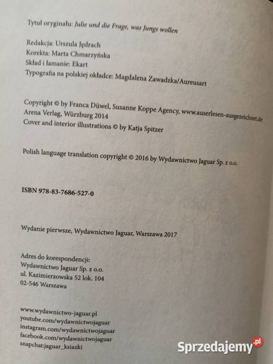 Julia seria książek dziecięcych Warszawa