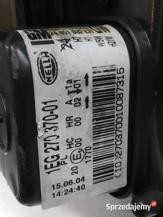 LAMPA PRZÓD LEWA EU 1EG27037001 Opel Astra III Rok produkcji 2004 świętokrzyskie sprzedam